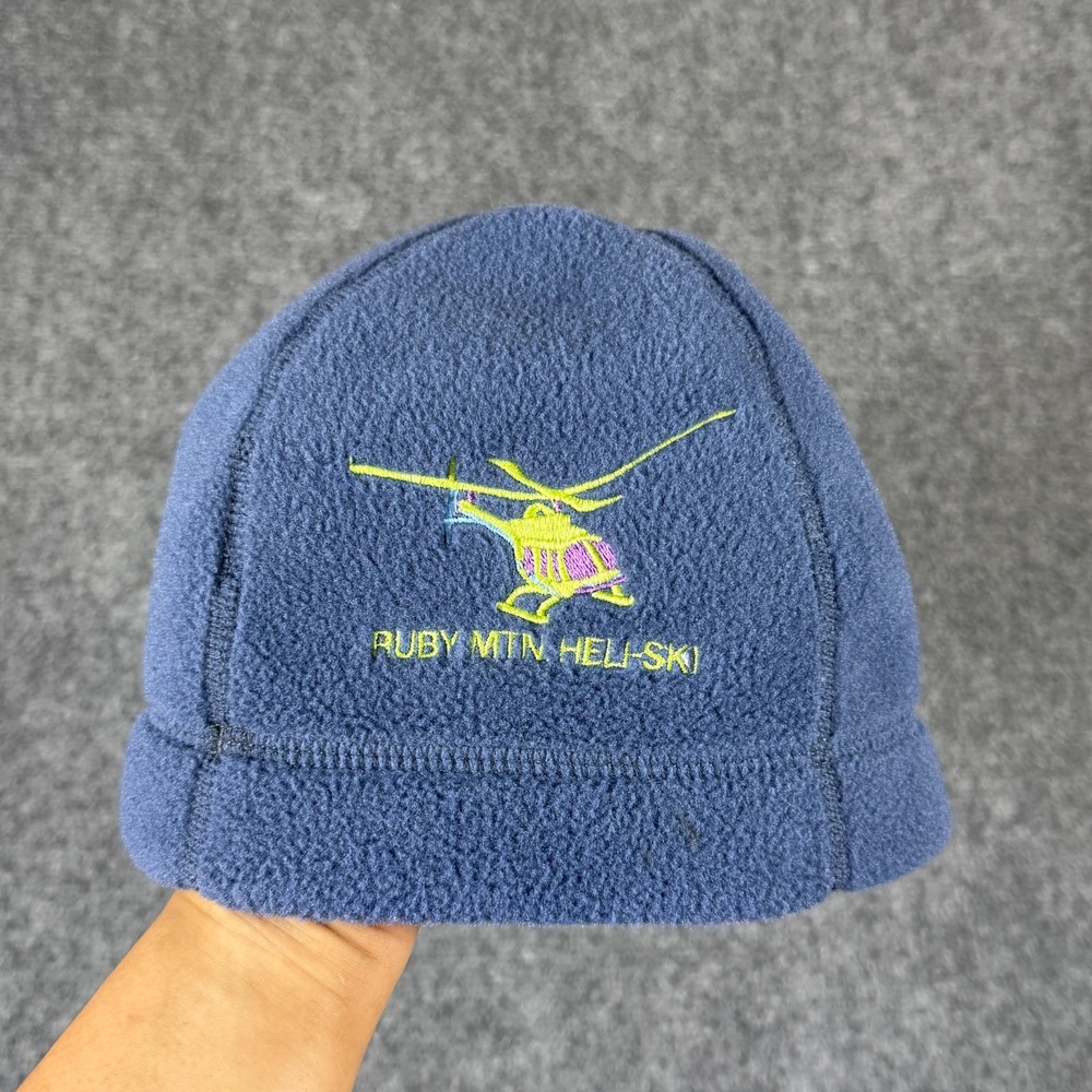 Patagonia Beanie Outdoor Hat Kids "Ruby Mtn Heli-Ski" Navy Size Medium / 6-10